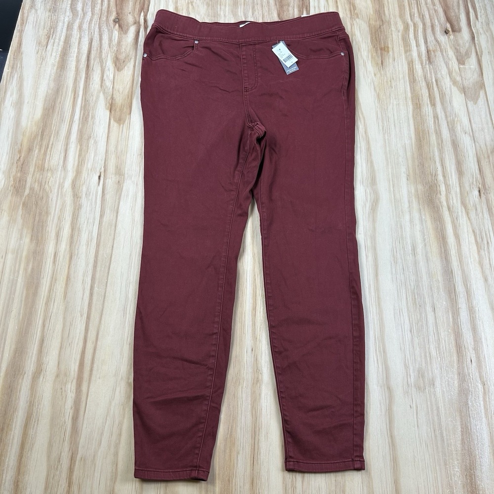 Lane Bryant NEW Womens 16 Red High Rise Pull On Stretch Jegging Pants